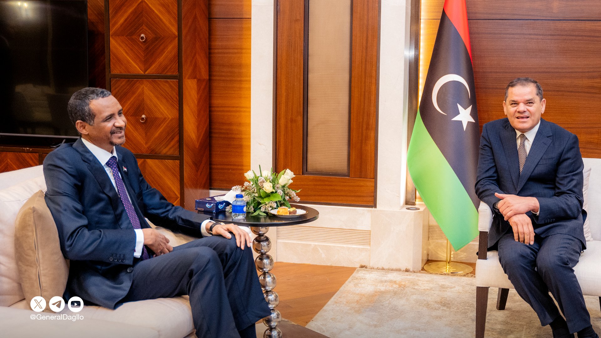 RSF leader Dagalo meets Libyan PM Dabaiba to discuss Sudanese war