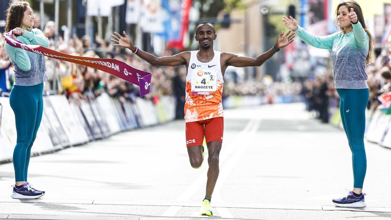 Kenyan Nageeye and Chepkirui claim NYC Marathon victories