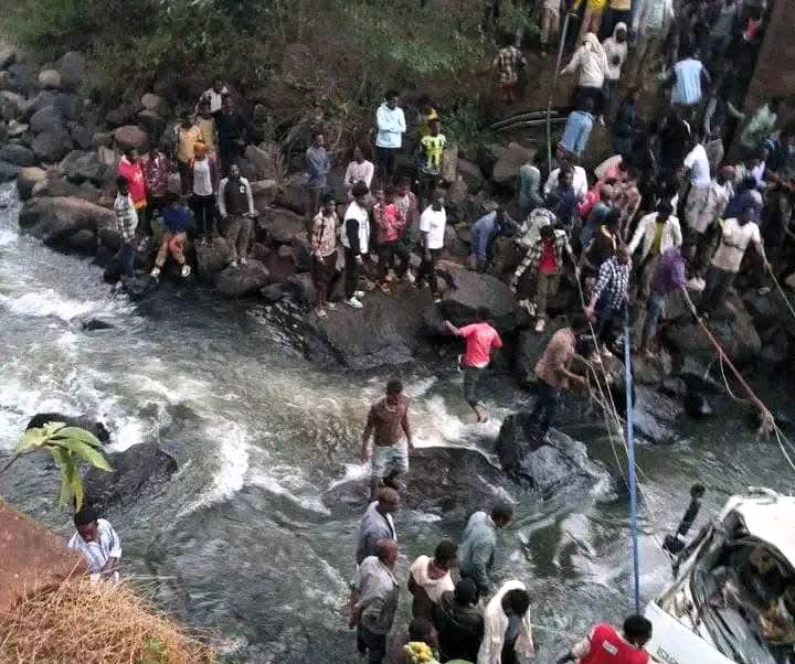 71 dead as overloaded truck plunges into Ethiopian river