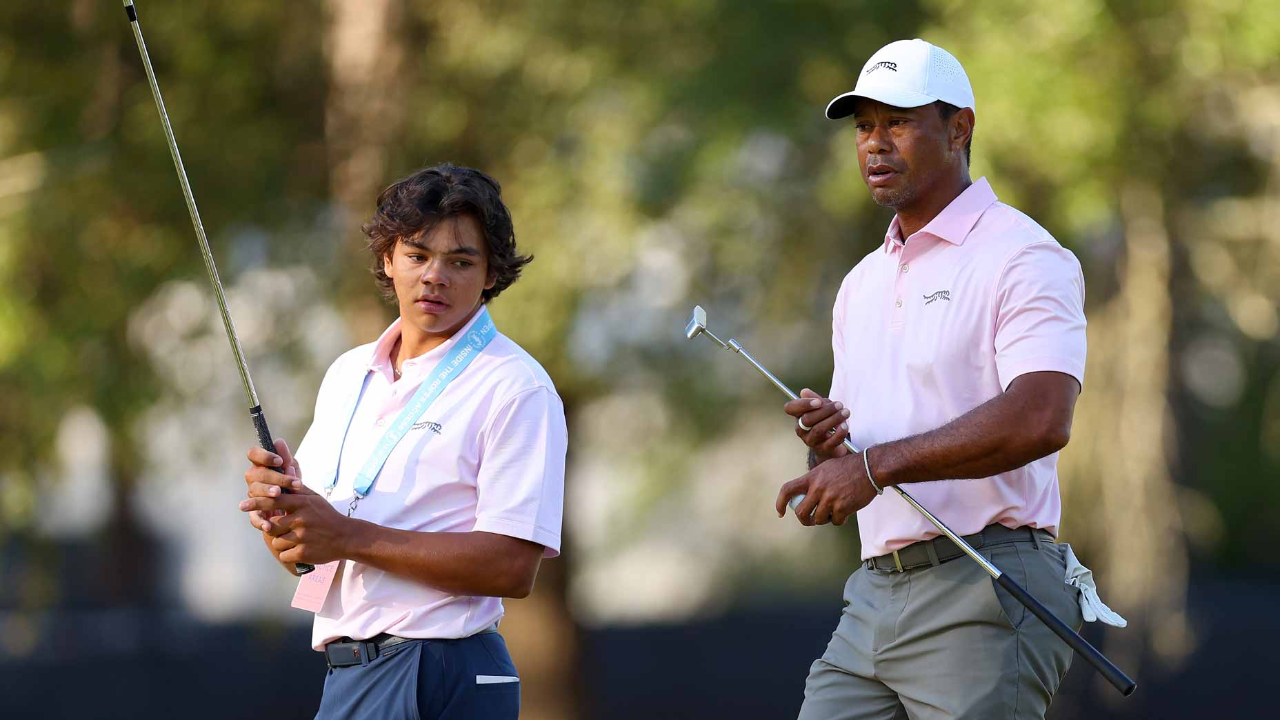 Tiger Woods and Charlie team up at PNC Championship