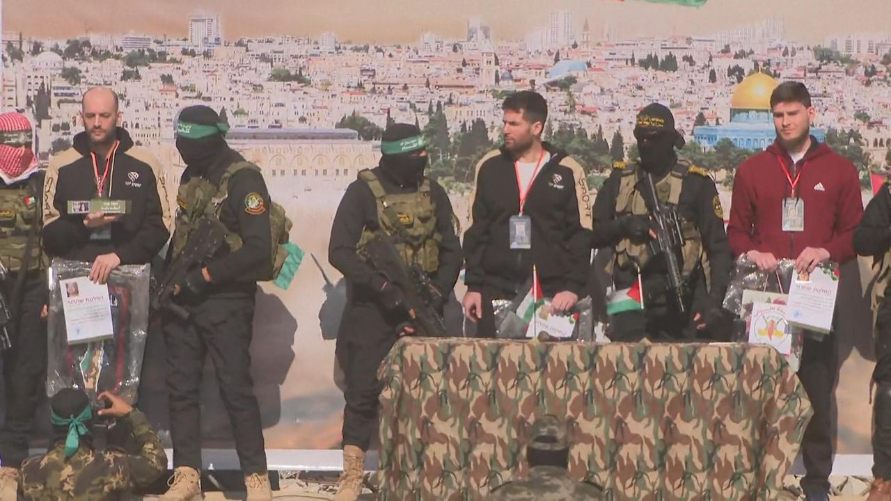 Three Israeli hostages freed as Israel releases 369 Palestinians