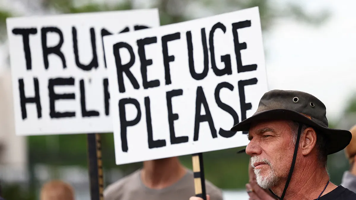 South Africa protests US resettling white Afrikaners
