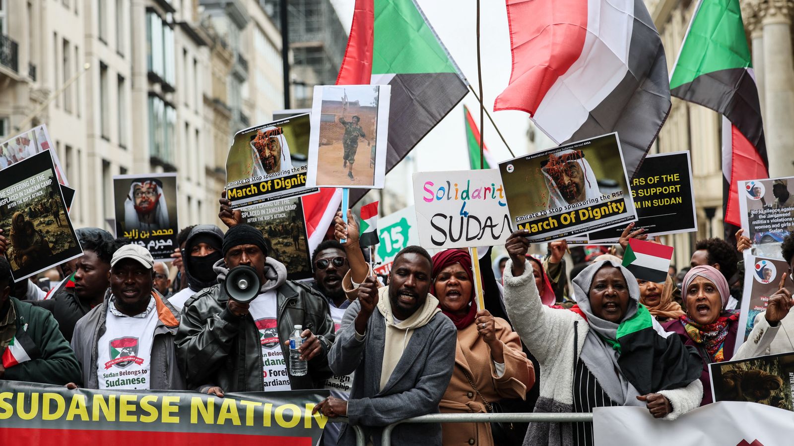 London protest against SAF’s chemical weapons in Sudan