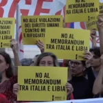 Migrants and activists protest Italy’s Libya deal after boat wreck