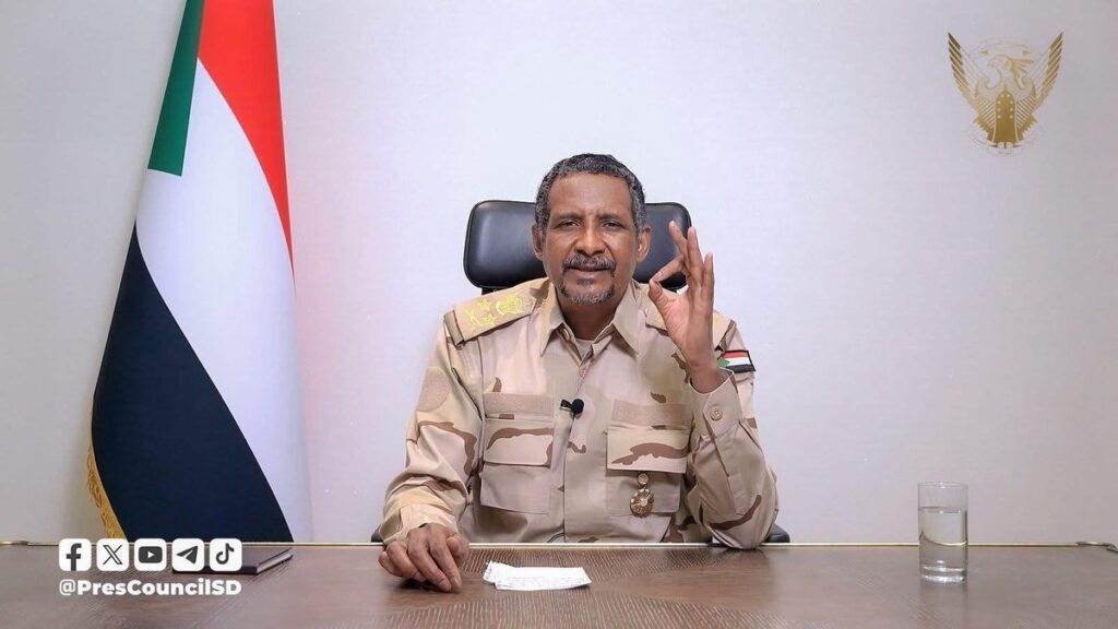 Hemedti warns any aircraft aiding Burhan are legitimate targets