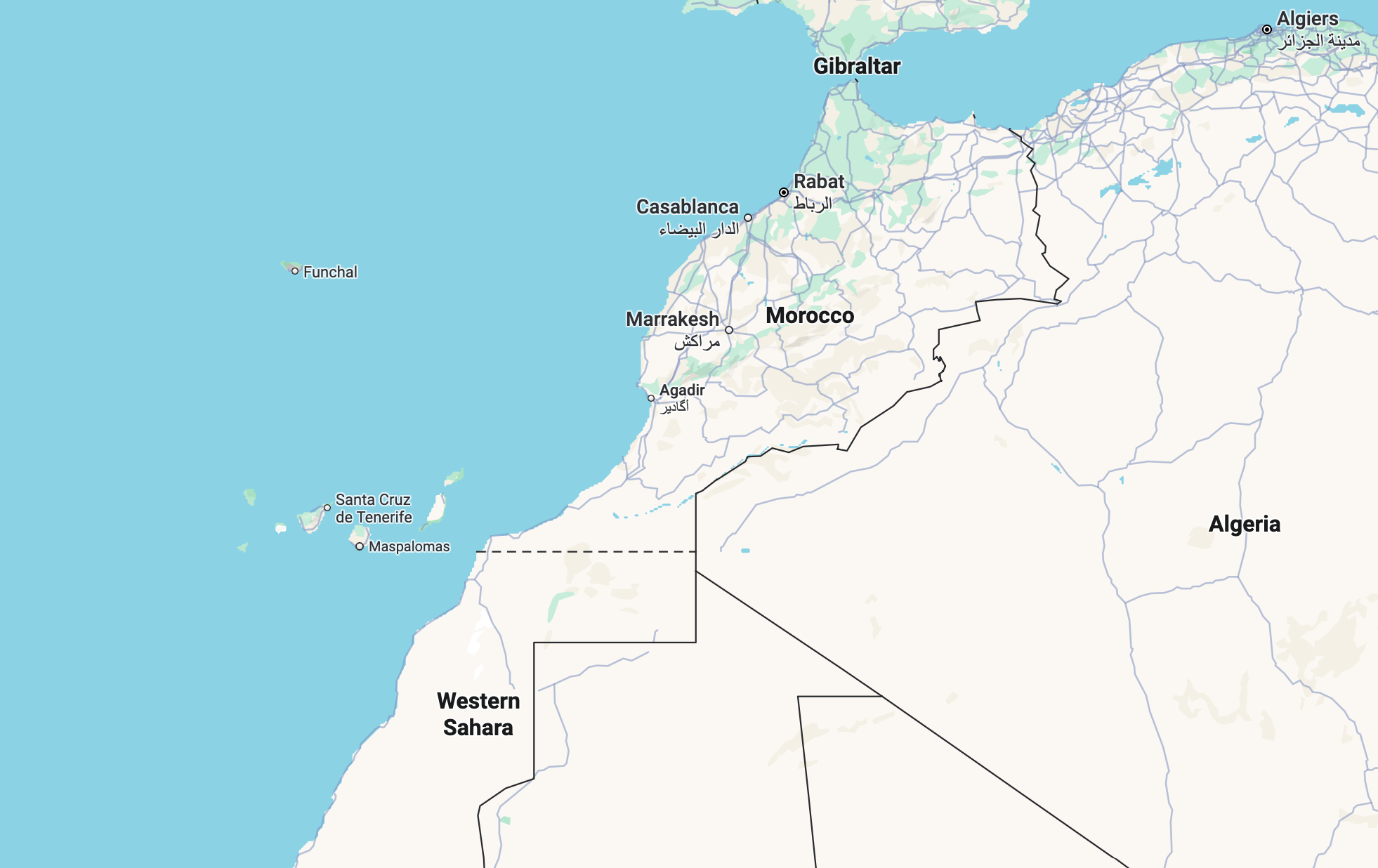 Google Maps removes Western Sahara border line for Moroccan users