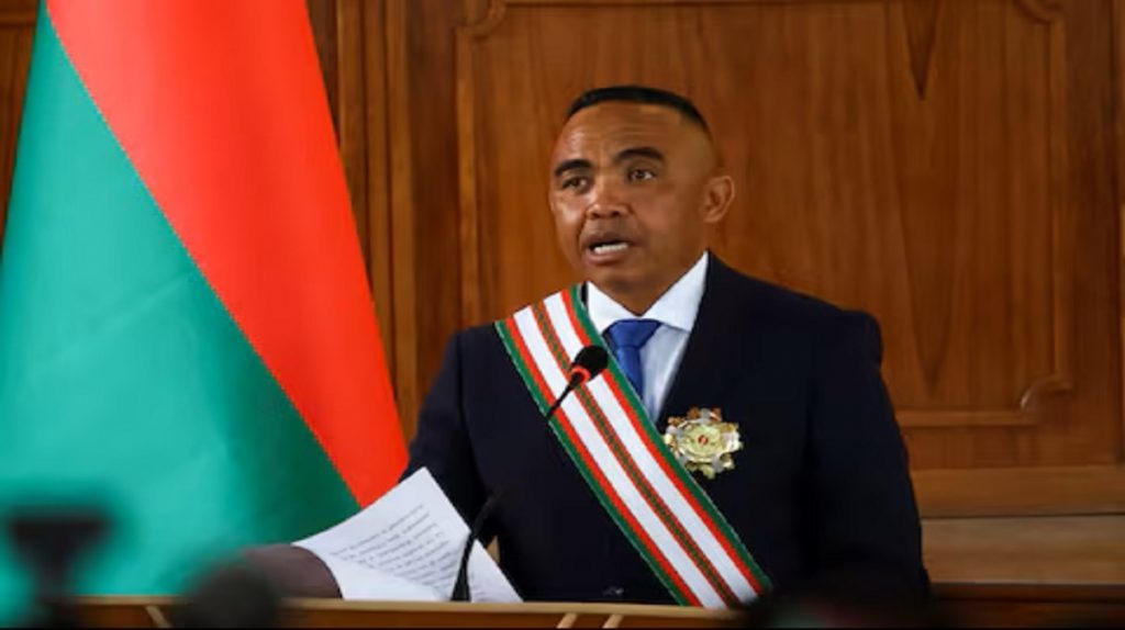 Madagascar’s military ruler unveils 300 kg gem found in palace