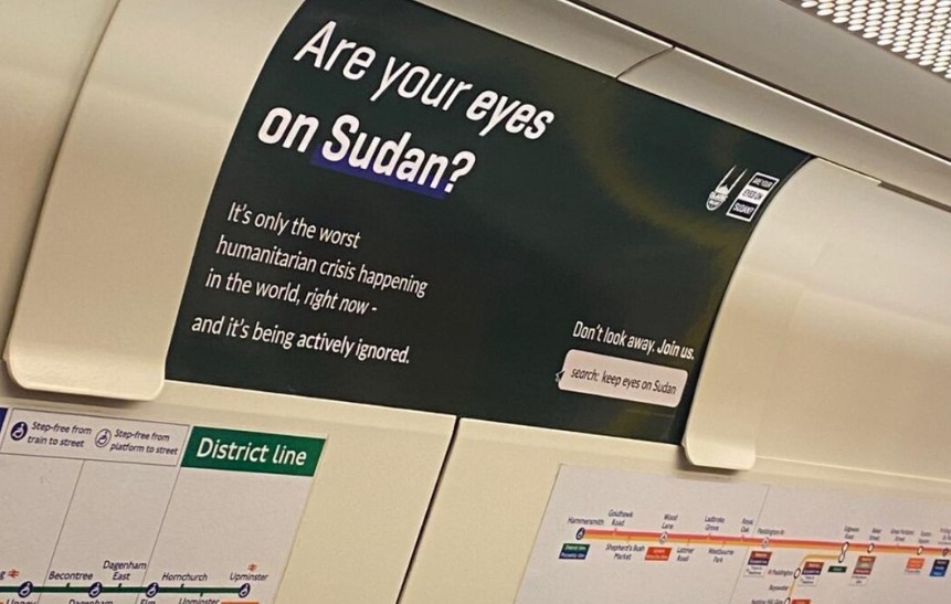 Sudan campaign takes over London Underground