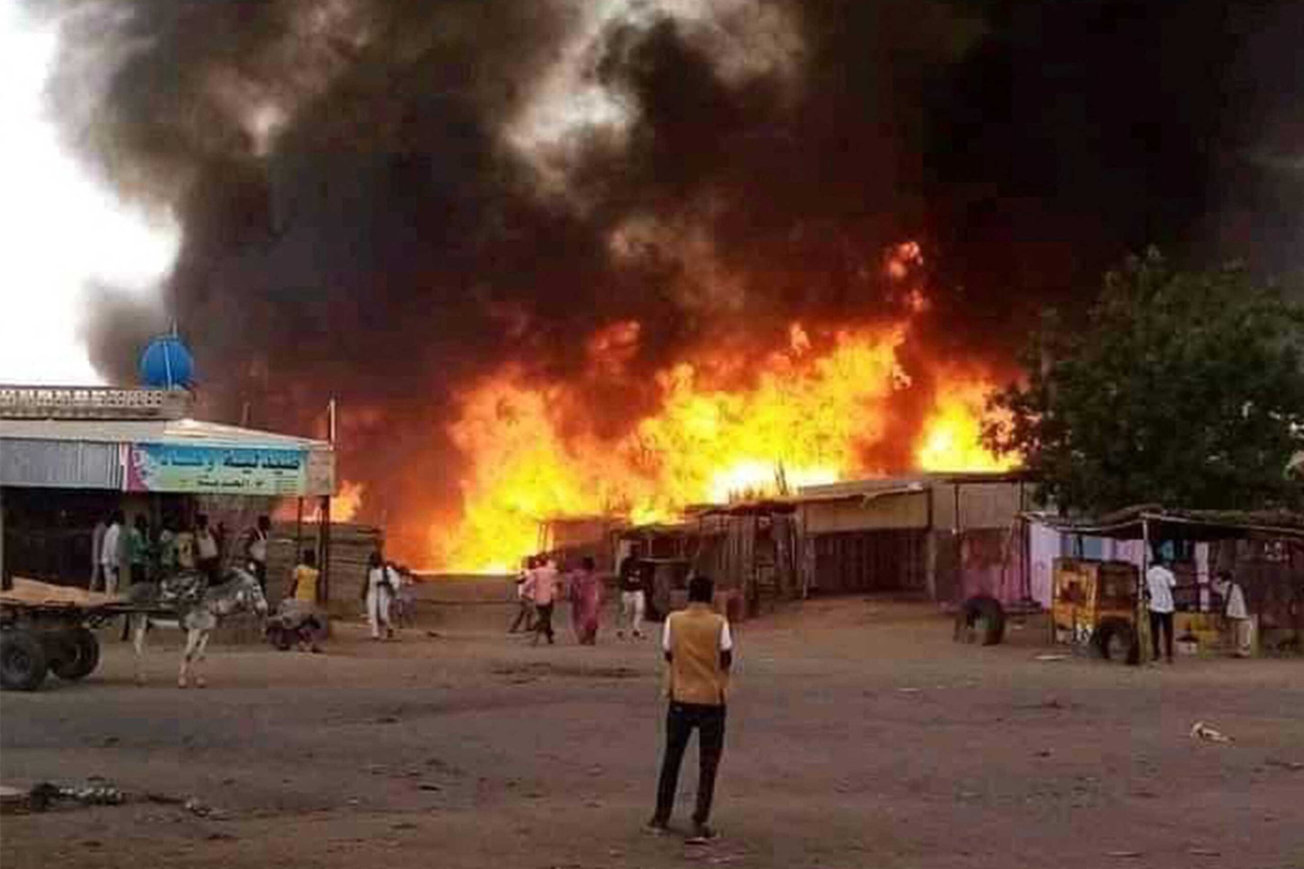 Burhan’s army drones strike Mlit market