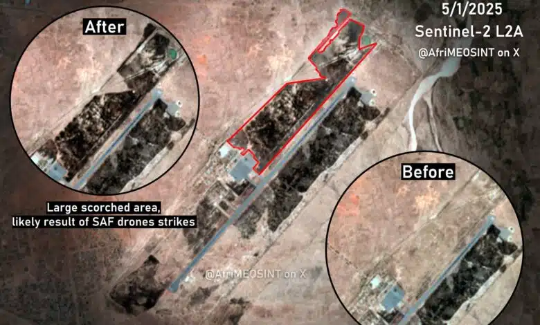 Satellite images expose damage at Nyala airport