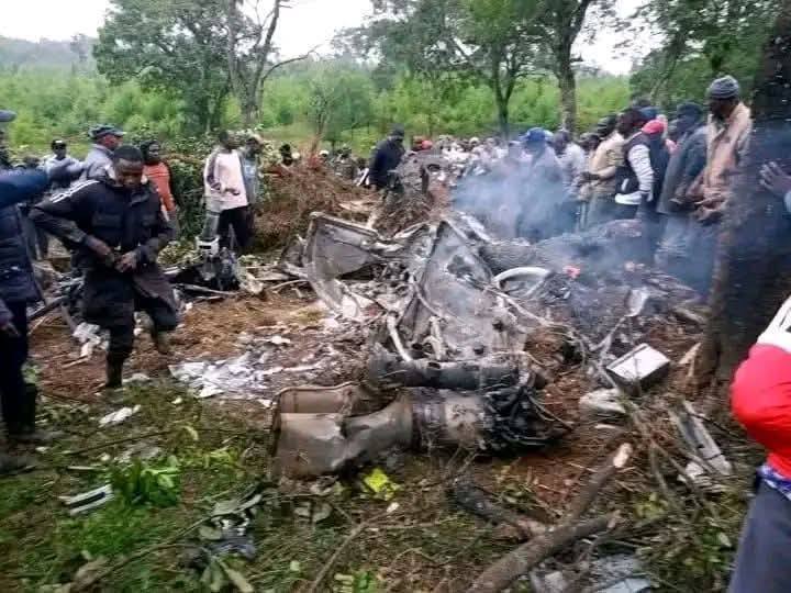 Helicopter bursts into flames killing six in western Kenya county