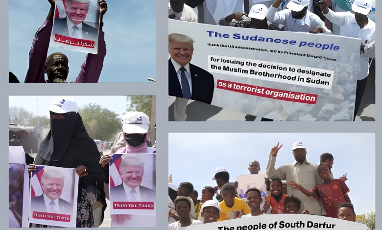 Thousands rally in Nyala backing US terror designation of MB