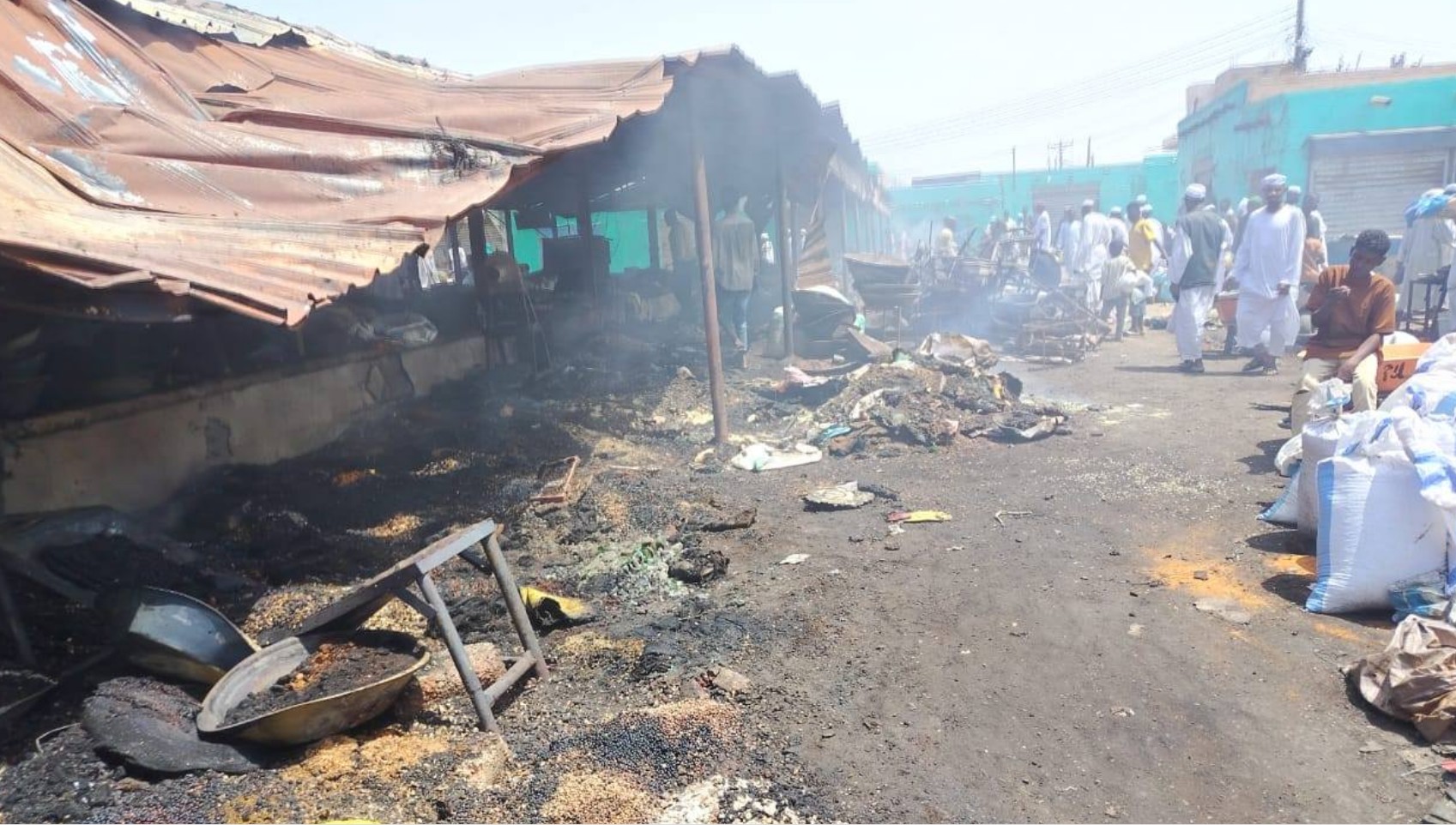 Fire destroys Rabak spice market just before Eid festival
