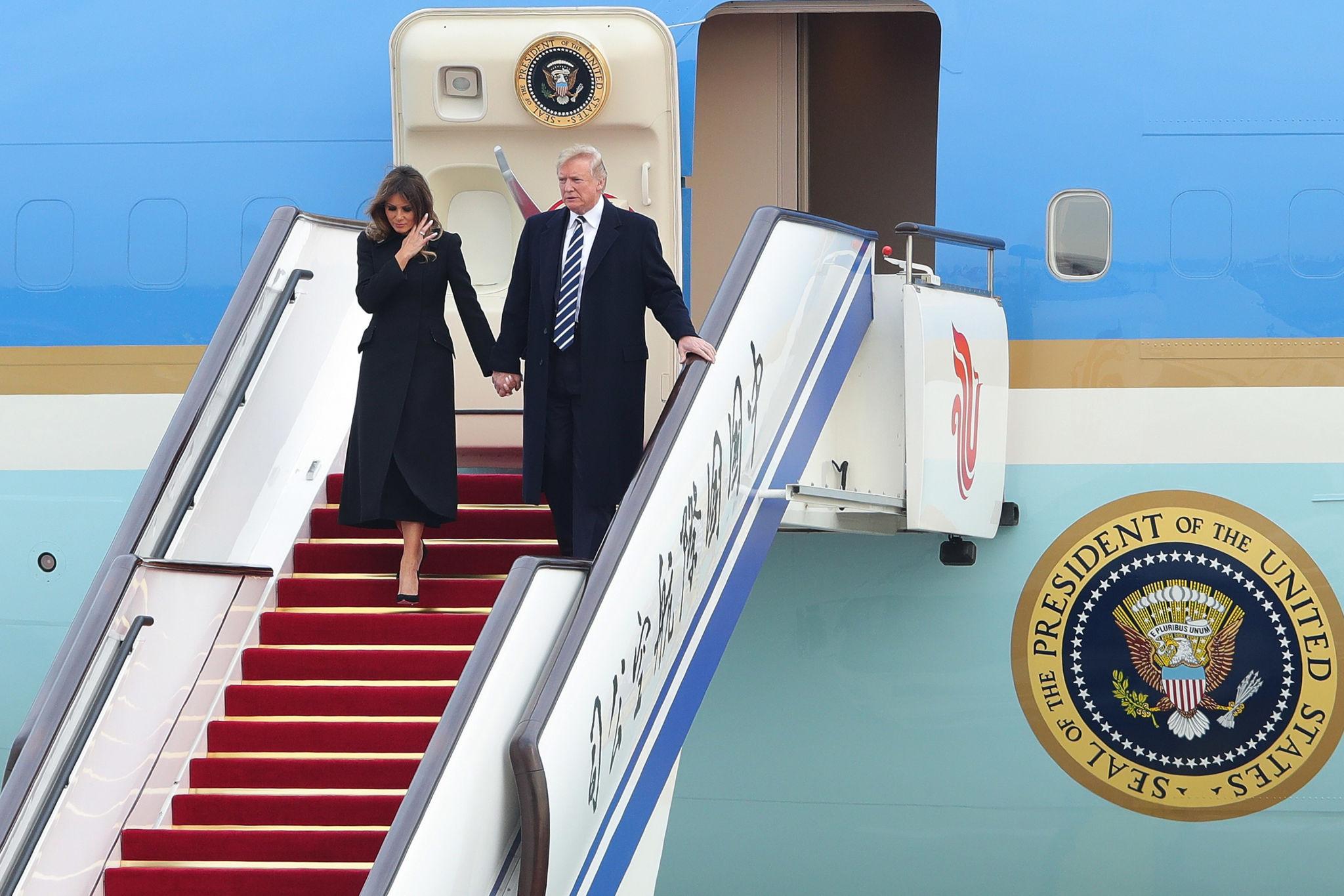 Trump arrives in Beijing for high-stakes summit with Xi Jinping