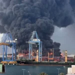 Fire breaks out on two gas processing ships at Egypt port