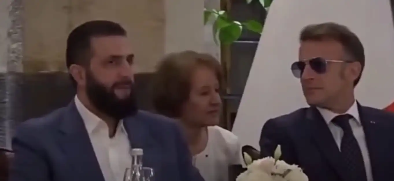 The Brigitte effect returns as Macron wears sunglasses in Damascus