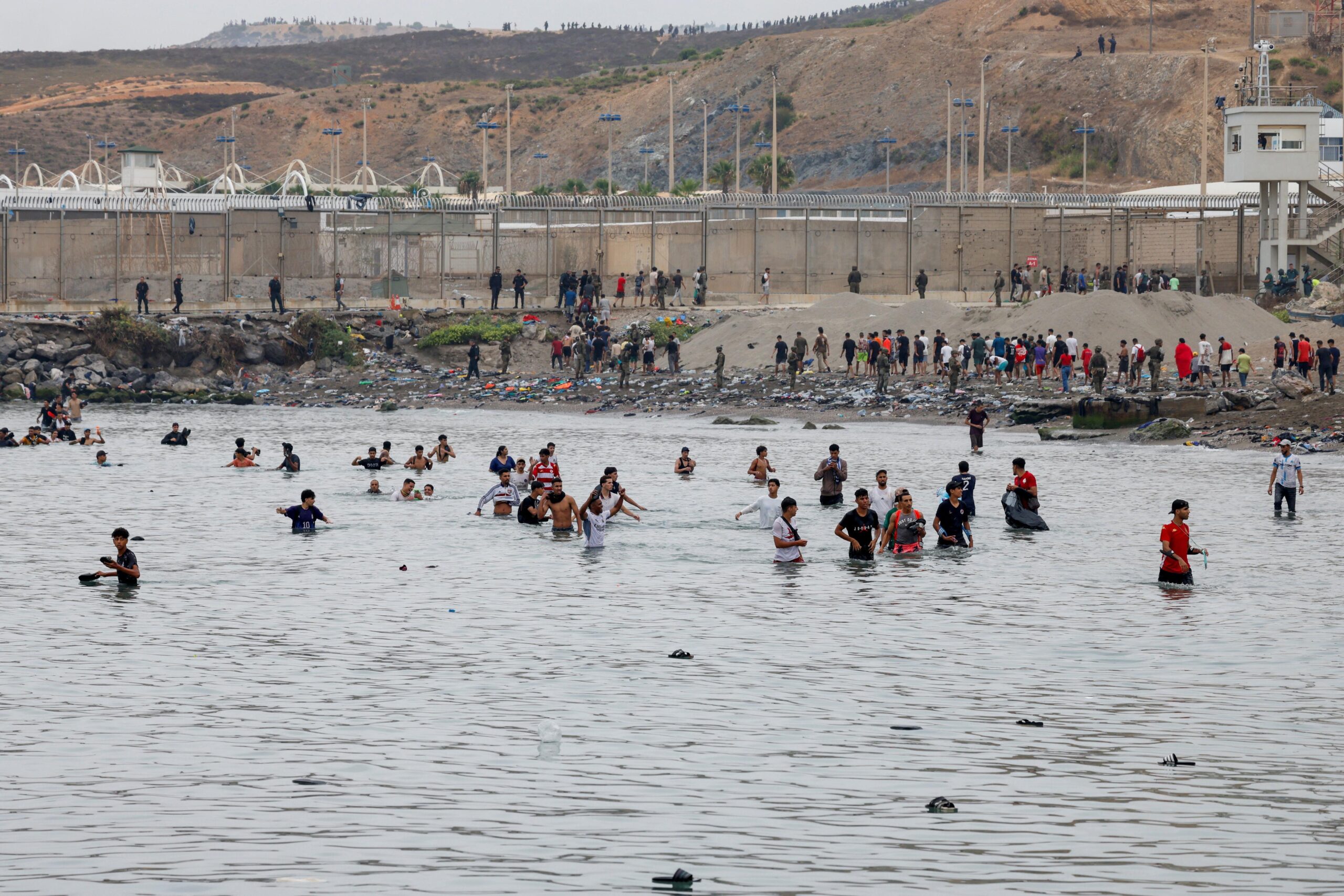 Viral videos and false claims fuel mass swim to Spain’s Ceuta
