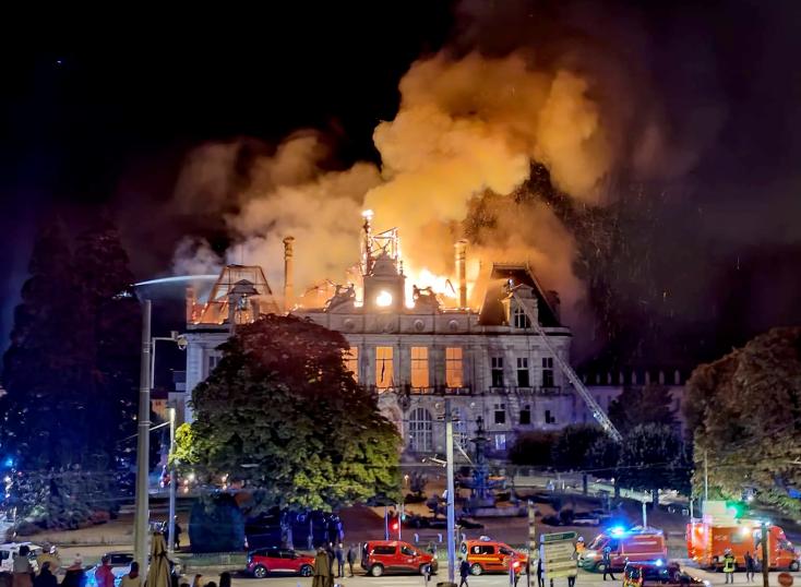 Historic buildings torched as mass protests rock France